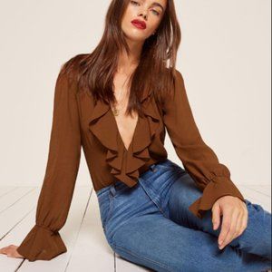 Reformation Penny Bodysuit in Toffee